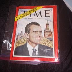 Aug 3 1957 Time Magazine As Vice President Nixon Is The Cover Man W Great Advertisment Great Pics Good Cont
