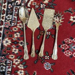 4 Piece Silverplate Serving Set- 