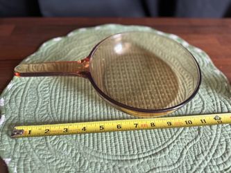 Vintage Corningware Visions Amber Glass with Waffle Bottom Saucepan