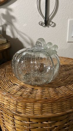 Viral Glow in the Dark Handblown Glass Pumpkin