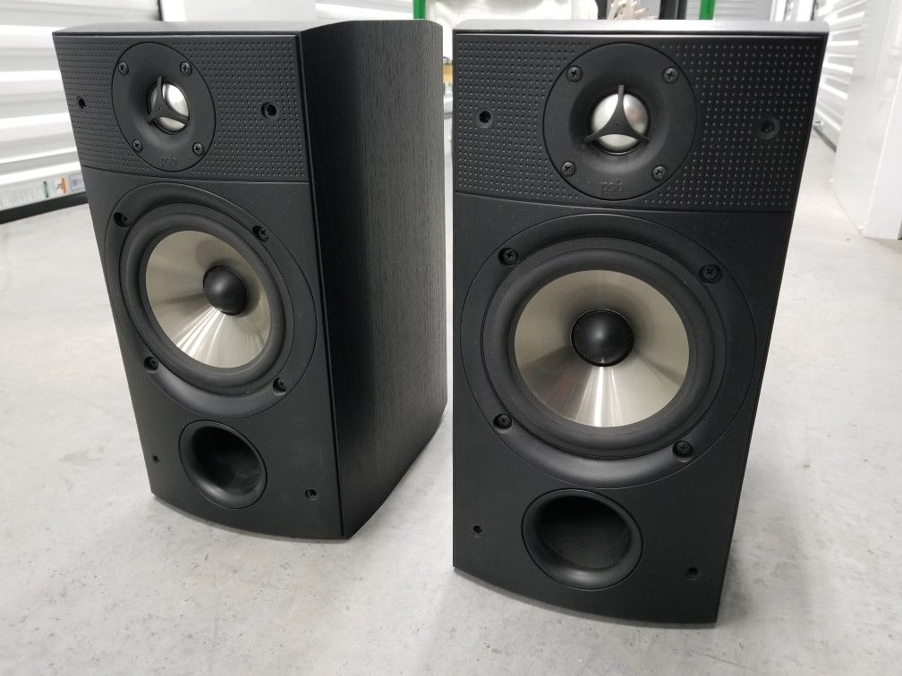 A pair of PSB Image B15 monitor, home theater speakers, made in Canada