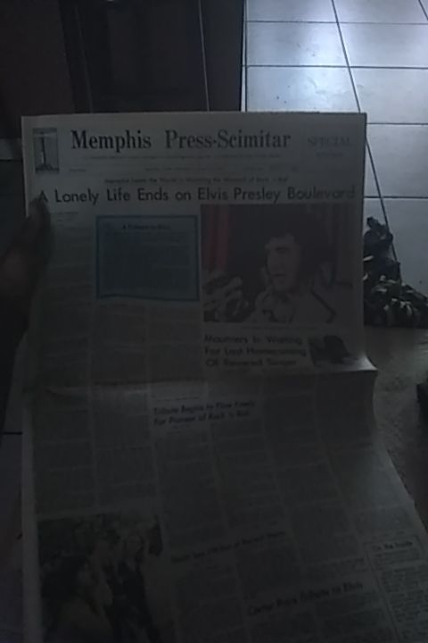 Elvis death paper from 1977