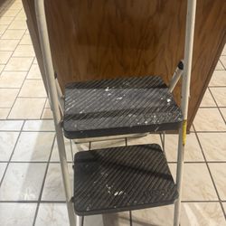 2-step household folding steel step stool