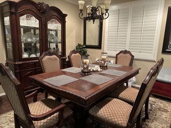 DINING SET AND CHINA CABINET Never Used Display only