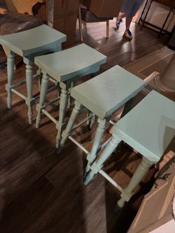 4 wood Barstools