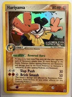 Hariyama ex delta species holo Pokemon card