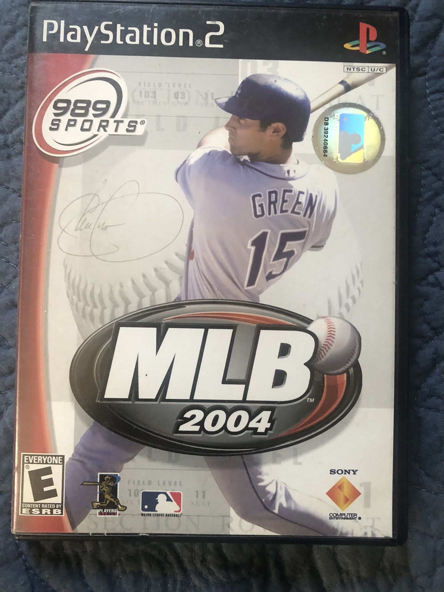 989 Sports MLB Baseball 2004 Ps2 PlayStation 2 Video Game