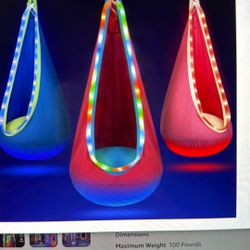 OUTREE Light Up pod swing Set Sensory Swing 
