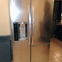 LG Stainless Double Door Fridge/ Trade For Any Working Fridge & 75.00