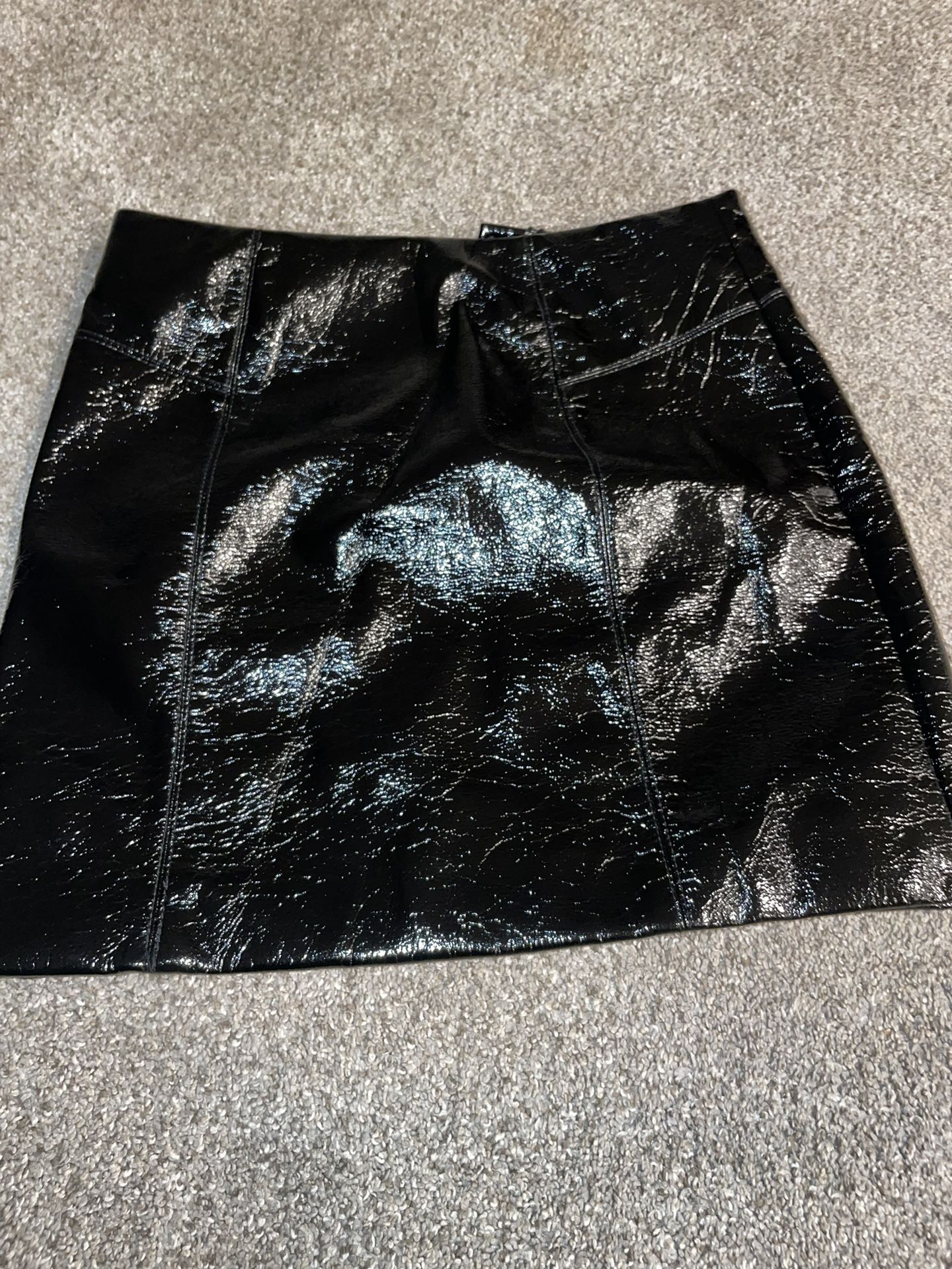 Black Patent Leather Mini Skirt Size 0