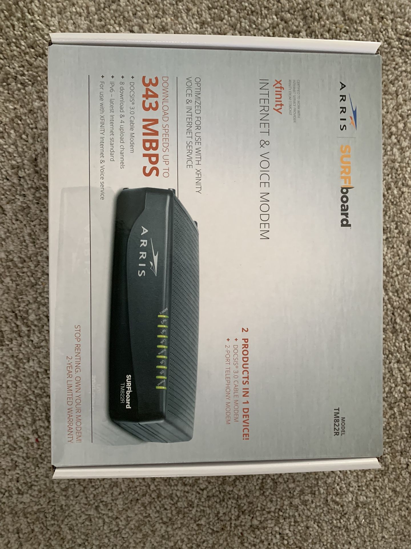 Internet & Voice Modem Xfinity TM822R