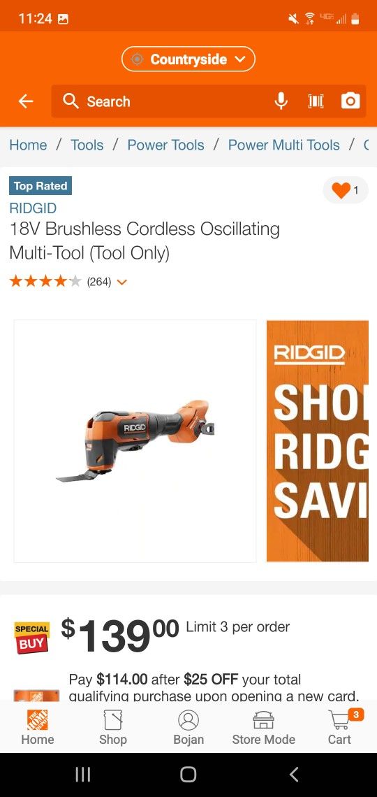 Ridgid 18v Oscillating Tool Power tools