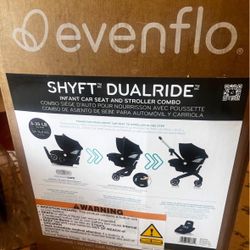 New Evenflo SHYFT Dualride Car seat Stroller Combo 