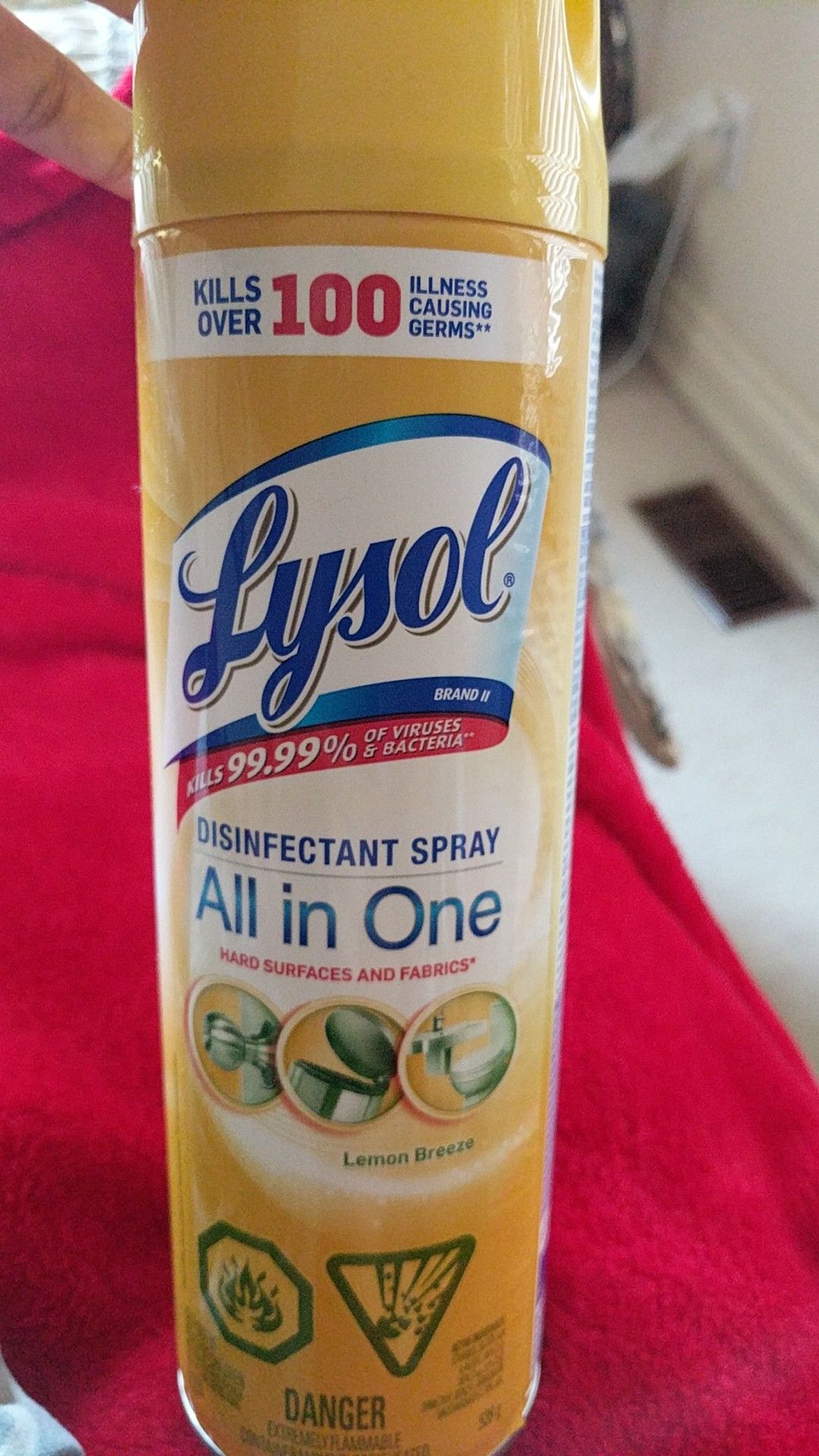 Lysol disinfectant kills 99% viruses