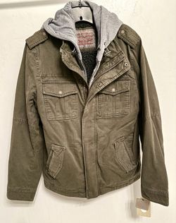 NEW - Levi's Military Sherpa Hooded Jacket Full Zip Men's Small