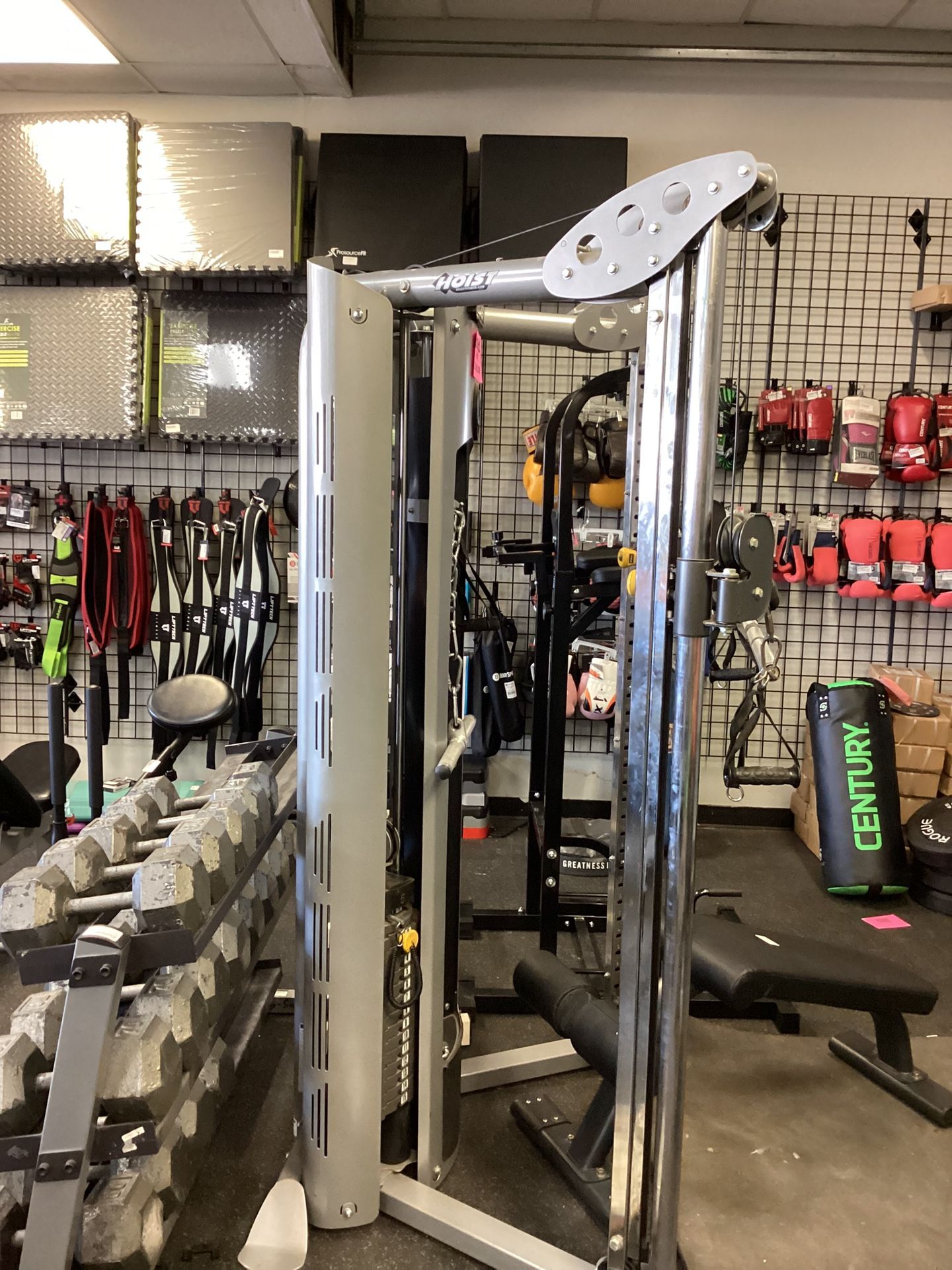 Hoist V6 Functional Trainer Home Gym With Dual 150 Lb Weight Stacks for