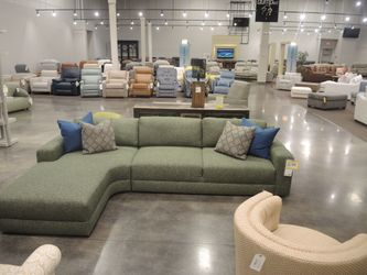 Jonathan Louis High Point Showroom 2 Piece Sectional - Moss | L-Shaped Couch | Corner Couch