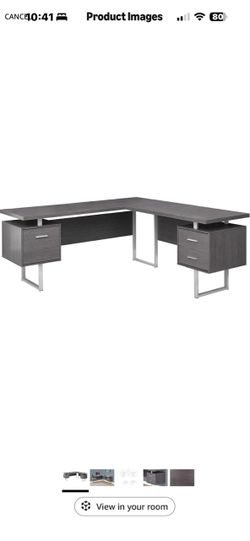 Desk L-shaped (grey)