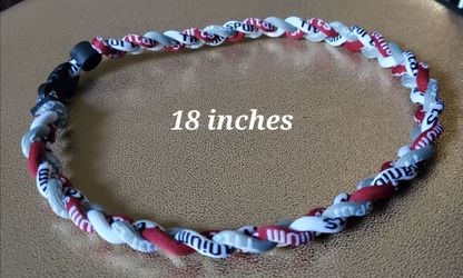 Titanium Braided Baseball Necklace 18 Inch