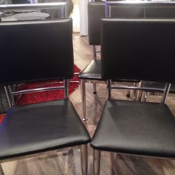 Black And Chrome Chairs 
