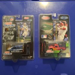 2 Sealed Fleer 1999 Team Die Cast Cars Manning And Mcgwire 