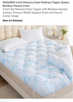 Queen Memory Foam Mattress Topper