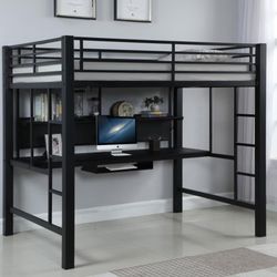 FULL WORKSTATION LOFT BED Mattress Sold Separately