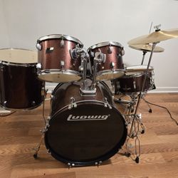 Marca: Ludwig
Ludwig Evolution - Paquete de 5 piezas con patada de 22 pulgadas, color cobre brillante