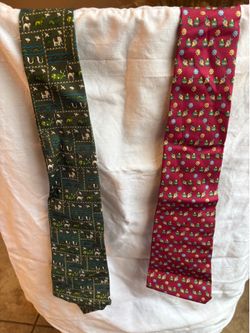 AUTHENTIC Salvatore Ferragamo Silk Tie Set - Vintage Animal & Floral Prints