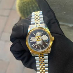 Black W Gold Automatic Watch New 