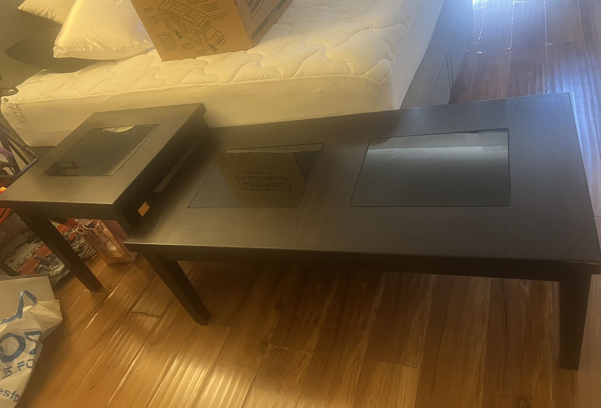 2 Tables With Glass