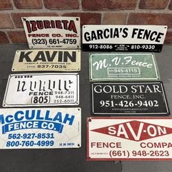 Signs Original Gas Oil Advertising Fence Vintage 
