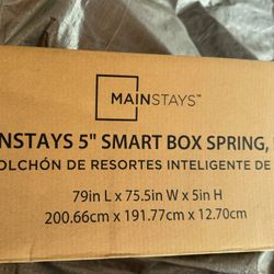 MAINSTAYS 5" SMART BOX SPRING KING Base De Cama 