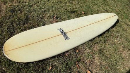 9’2” x 22.5 x 3 Used Good condition . Teedeekay Surfboards (shaped by Todd Kay, a known local shaper originally out of Ocean Beach/San Diego, CA