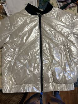 Noize Pearly White Bomber Jacket