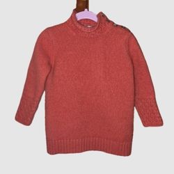 Vintage Loro Piana Kids Cashmere Sweater In Rust Orange Size 4 (104cm, 41 Inches) Made in Italy