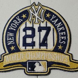 NEW YORK YANKEES HIGH QUALITY POPULAR DESIGN STITCHED 27 TRIBUTE CHAMPIONSHIP PATCH 