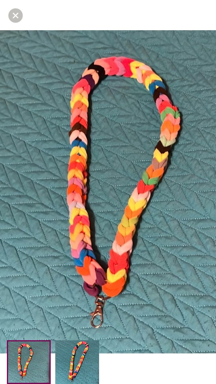 Rainbow Fabric Lanyard 