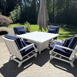Outdoor Seating Set with Sunbrella Cushions