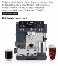 Ninja Luxe Café Premier 3-in-1 Espresso Machine, Drip Coffee, & Rapid Cold Brew