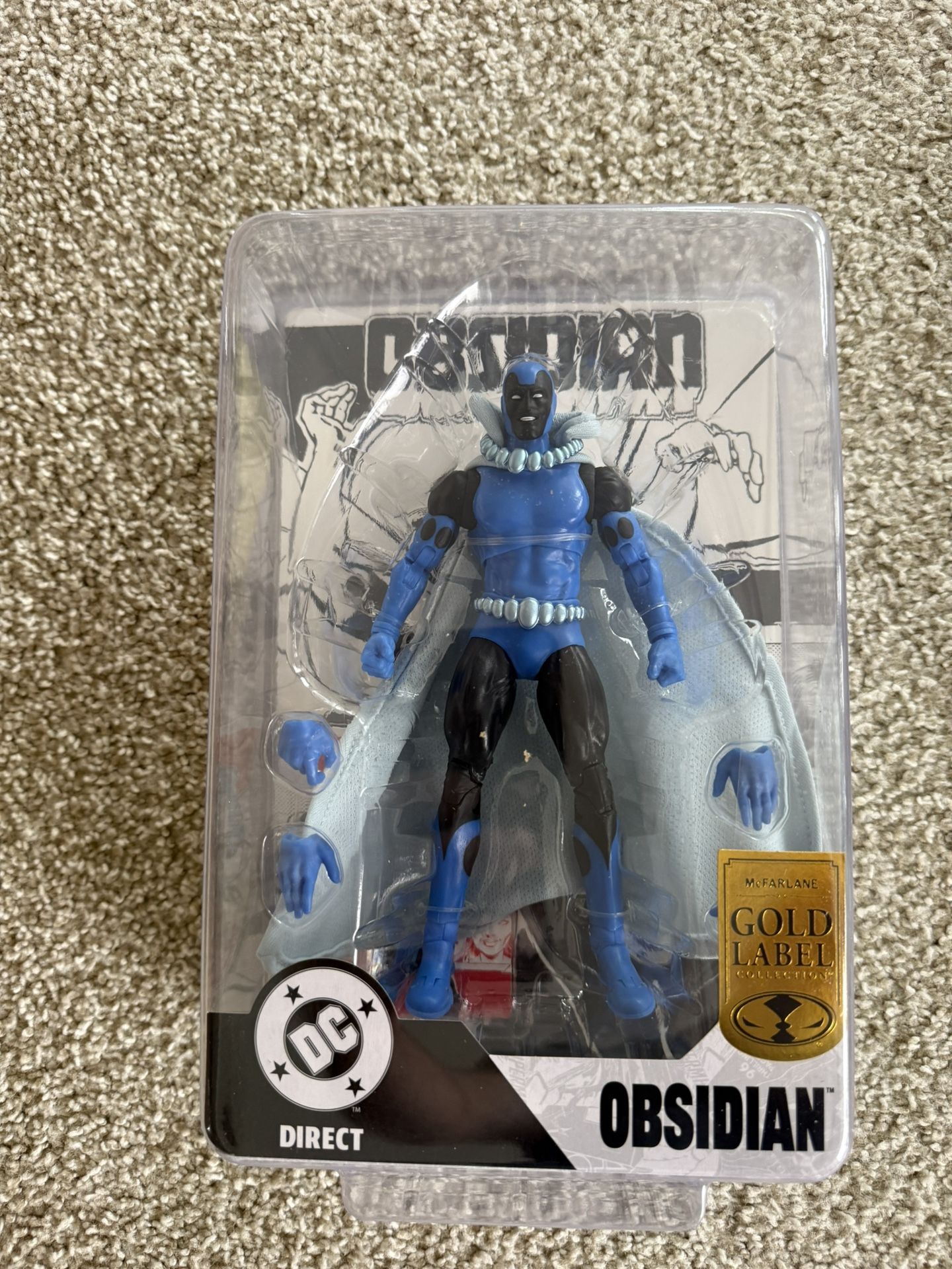 McFarlane Obsidian (Infinity Inc #16) with Lithograph Gold Label 7” figure