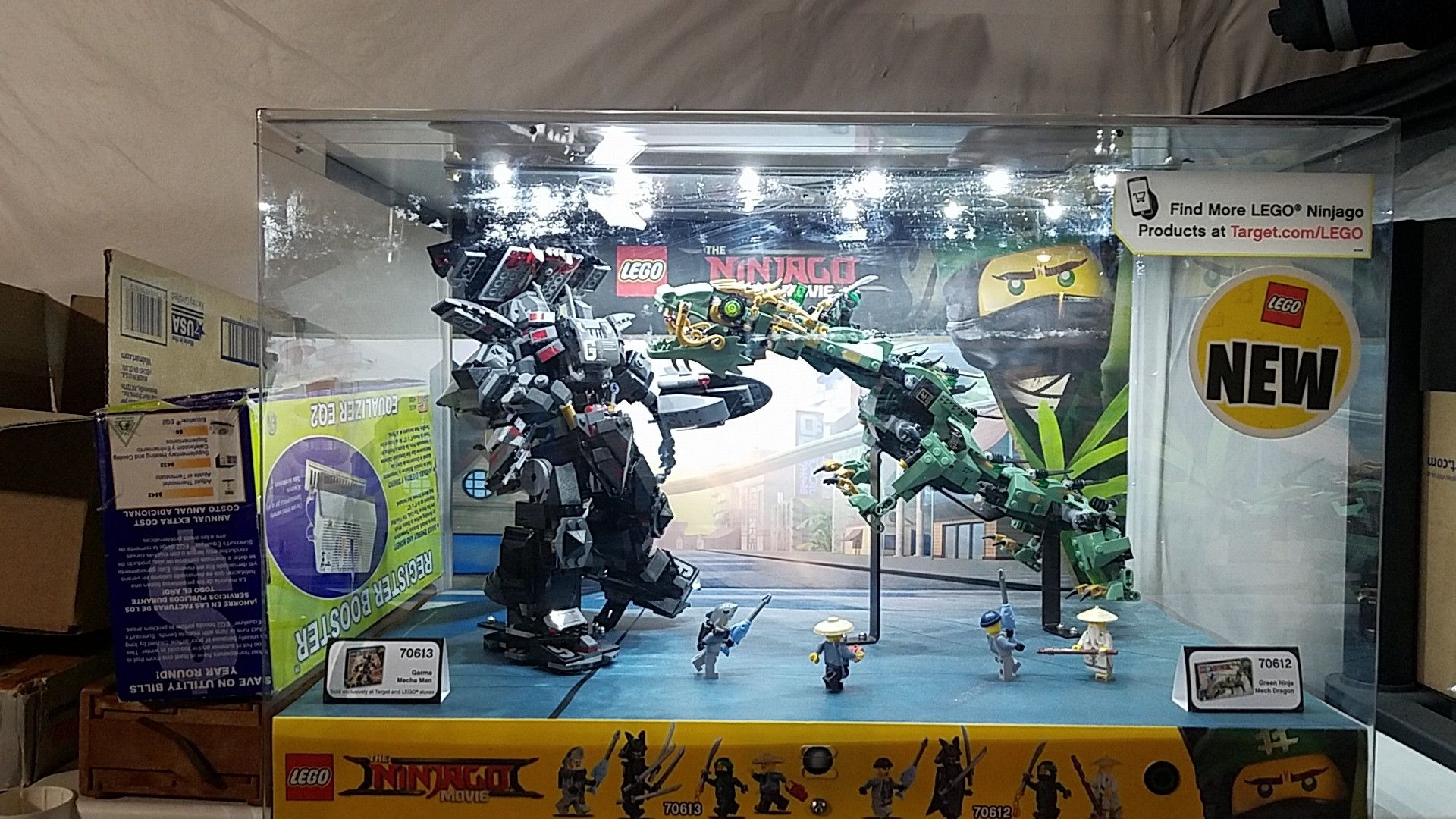 Target ninjago lighted Lego movie display
