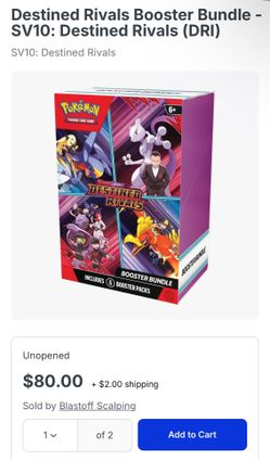 Pokemon Destined Rivals Booster Bundle