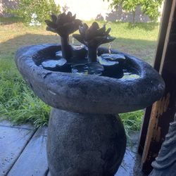 Lotus/ Rock Type Water Fountain With Led Lights 