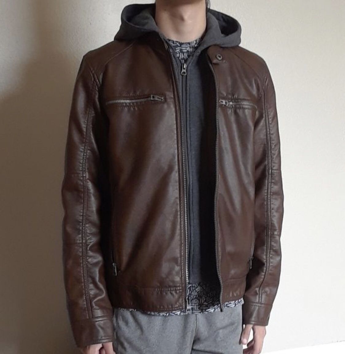 Guess Leather Jacket | Medium Size