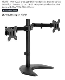 Dual Monitor Free-Standing Stand