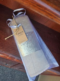 Ling's Moment- Tweed and sequin gold table runner