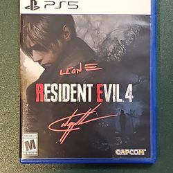 Authenticated Resident Evil 4 PS5 signed by Leon S. Kennedy (Nick Apostolides) 