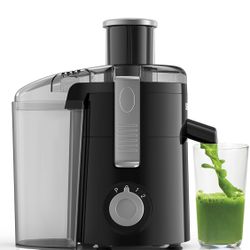 Compact Centrifugal Juicer Machines, 3-Speed Fruit and Vegetable Extractor 2.5”