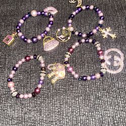 Shades Of Purple Bracelet Set